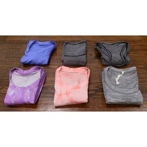 Lot of 6 shirts Lululemon Athletica Swiftly Tech Tank Tops Women's Size 4